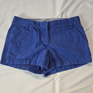 J Crew Broken-In Chino Shorts Size 4 Blue 100% Cotton Coastal Prep Capsule Golf